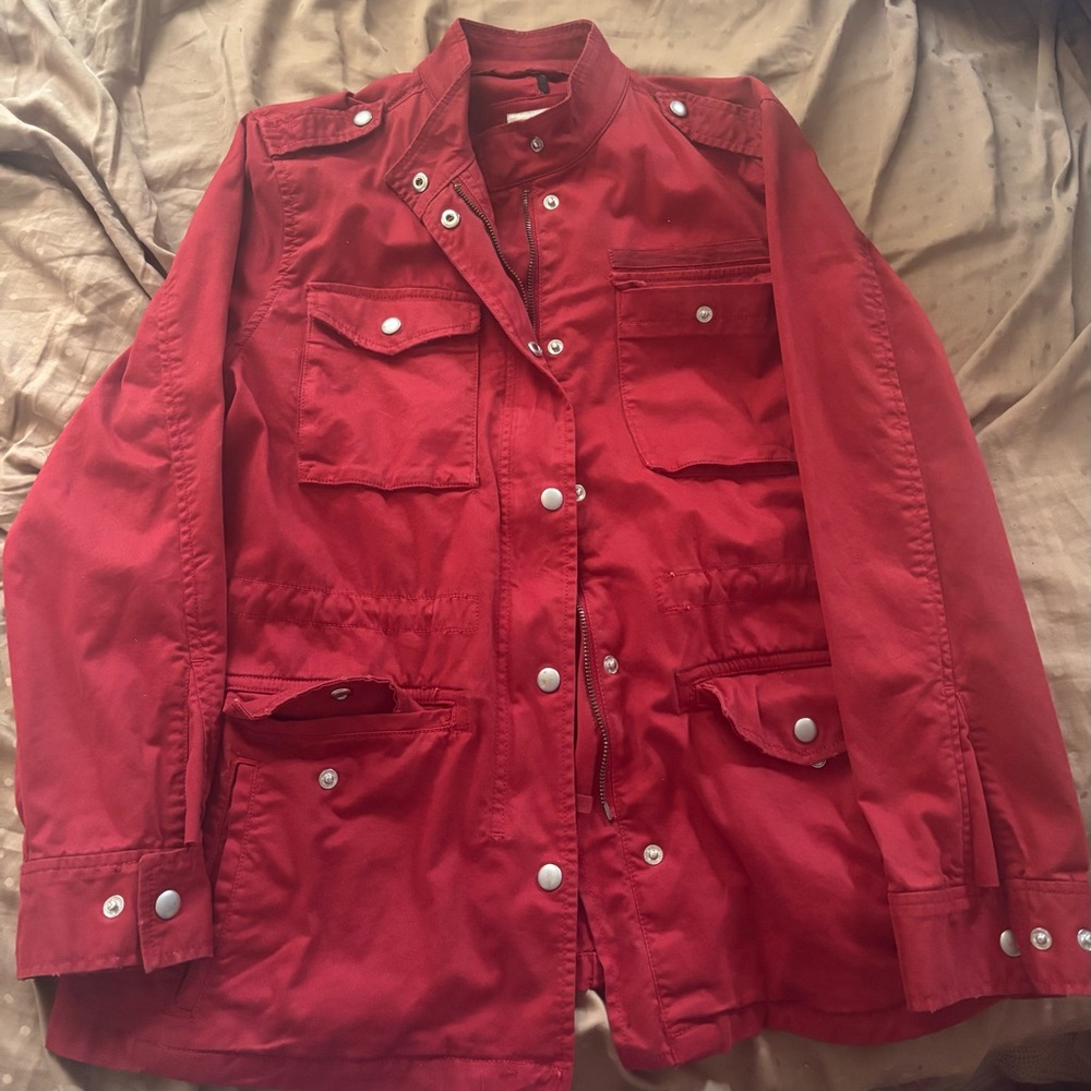 Red Military Style Jacket